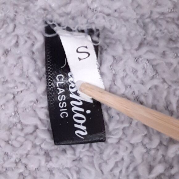 Fashion Classic Fleece Hooded Cardigan Size Small Open Front Pockets Soft Lounge - Picture 14 of 16